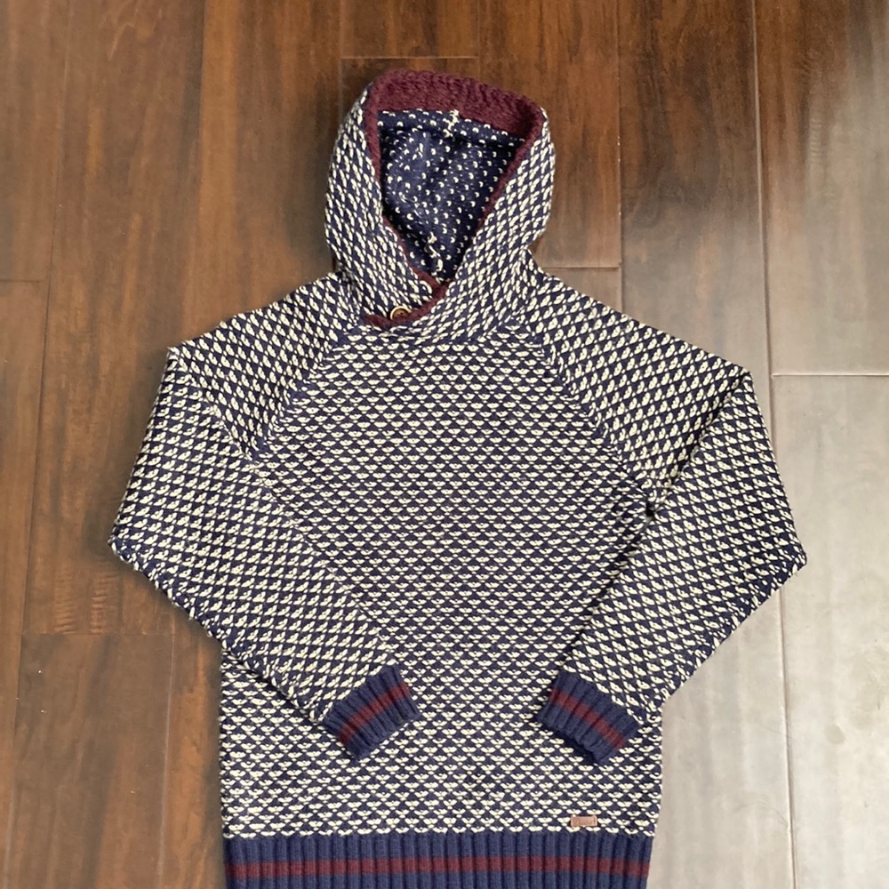 Nukutavake Designed In Spain Boys Hooded Knit Sweater Size 12 Hoodie NKTVK